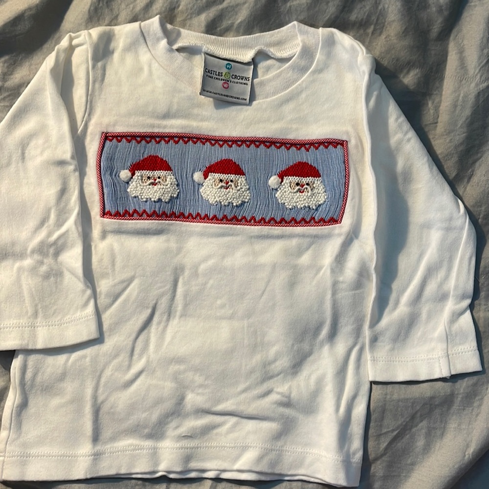 Santa Smock Long Sleeve Tee